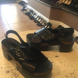 Robert Clergerie Platform Wedge Sandals